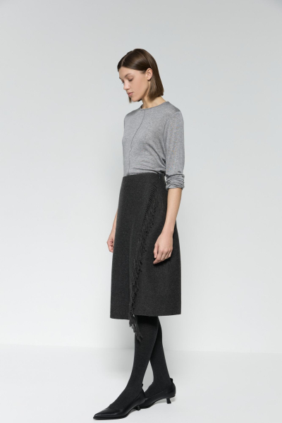 Юбка из шарфа AROUND, цвет: графит, 271_24PVW01 купить онлайн Юбка из шарфа AROUND, цвет: графит, 271_24PVW01 купить онлайн