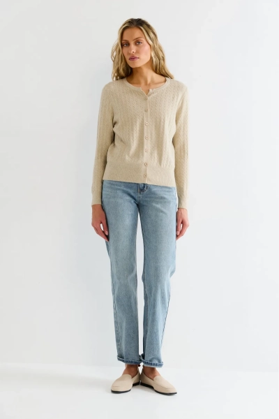 Кардиган тонкий Erist store, цвет: бежевый, НФ-00003175 купить онлайн