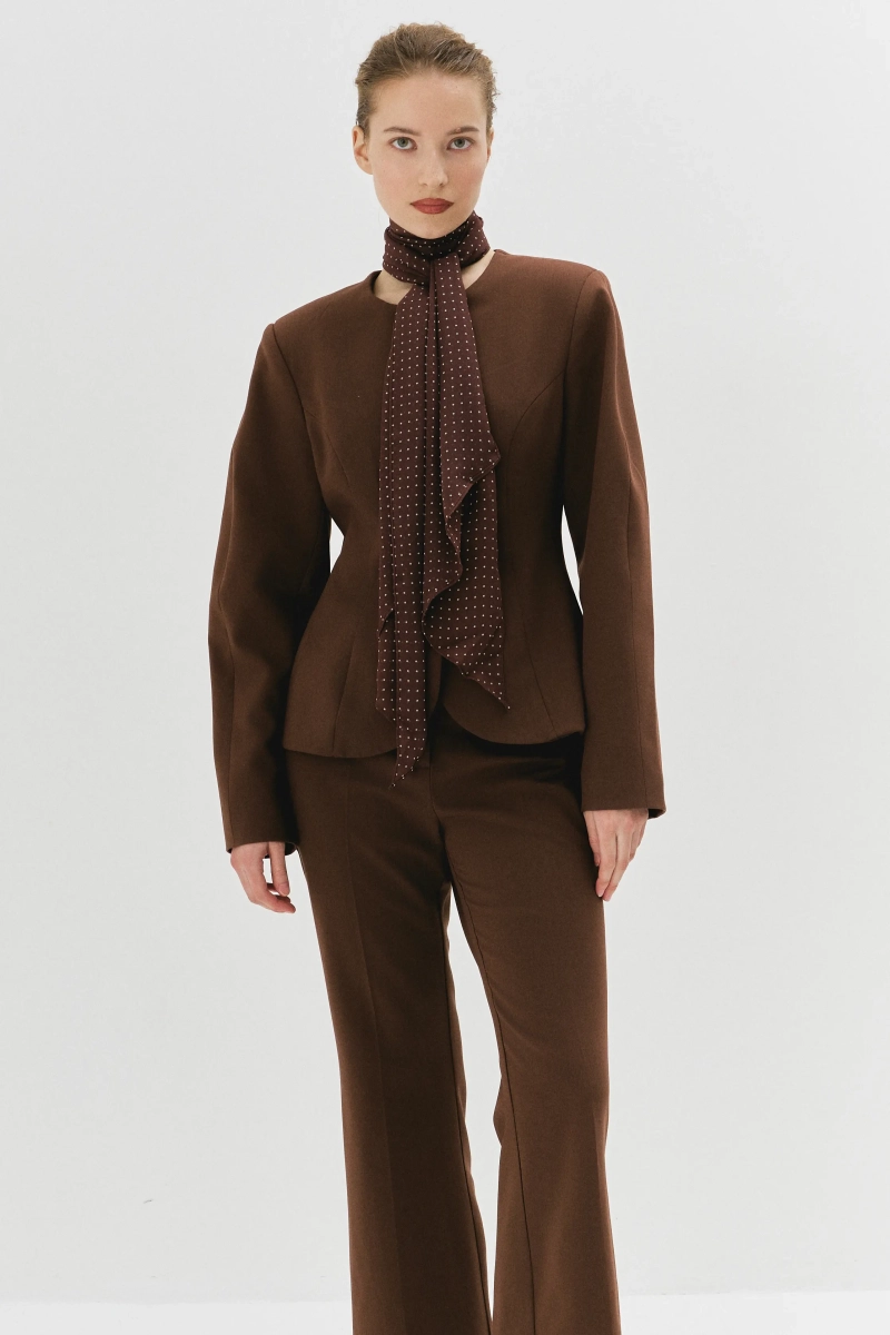 Брюки укороченные Ricoco, цвет: коричневый, 7044/1 купить онлайн