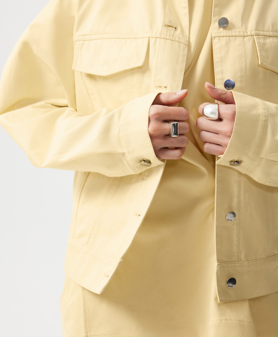 Куртка с рукавами летучая мышь GLVR, цвет: Желтый, 126G24GAC4101 купить онлайн