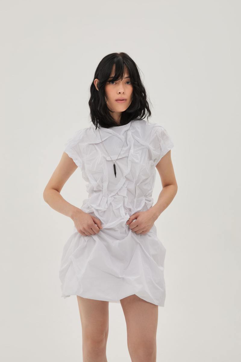 Платье мятое UNKE, цвет: белый, 2601D007P_WH купить онлайн