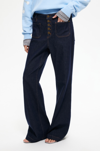 Джинсы-клёш DREAMS BY ALENA AKHMADULLINA, цвет: синий, 225105080204192/116000 купить онлайн