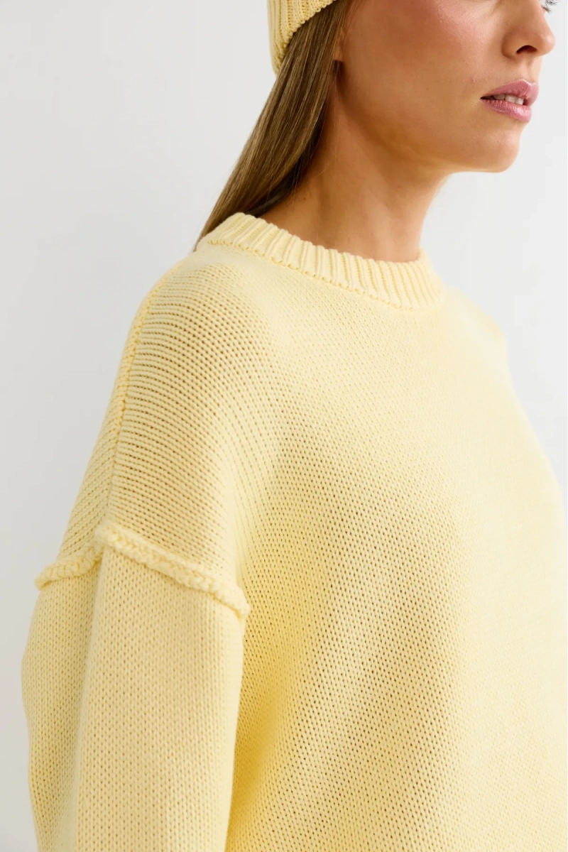 Джемпер с наружными швами Нежно-желтый Erist store, цвет: Желтый, НФ-00003244 купить онлайн