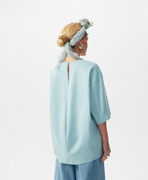 Блузка с разрезом-капелькой на спинке GLVR, цвет: зеленый, 126G26GAC1215 купить онлайн