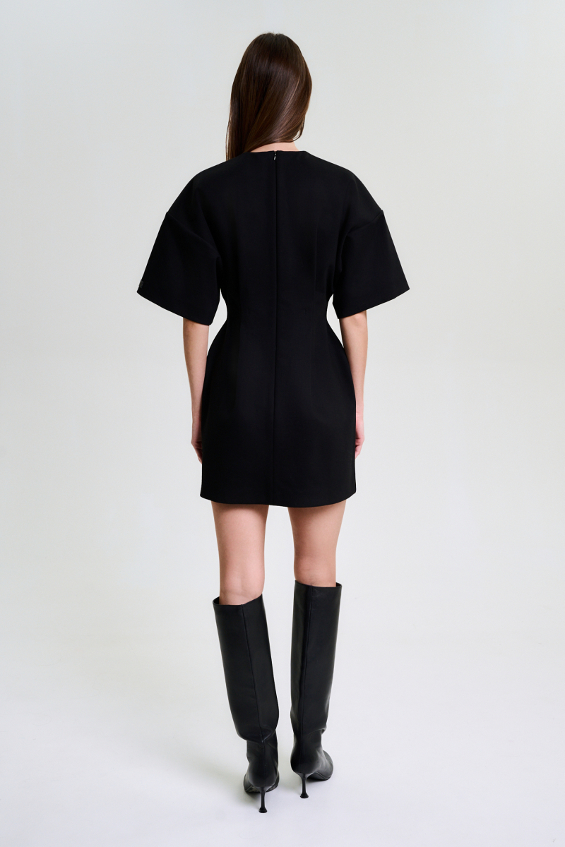 Платье с коротким рукавом (черное) Label .B, цвет: Черный, Dr.25.2.1538BLC купить онлайн