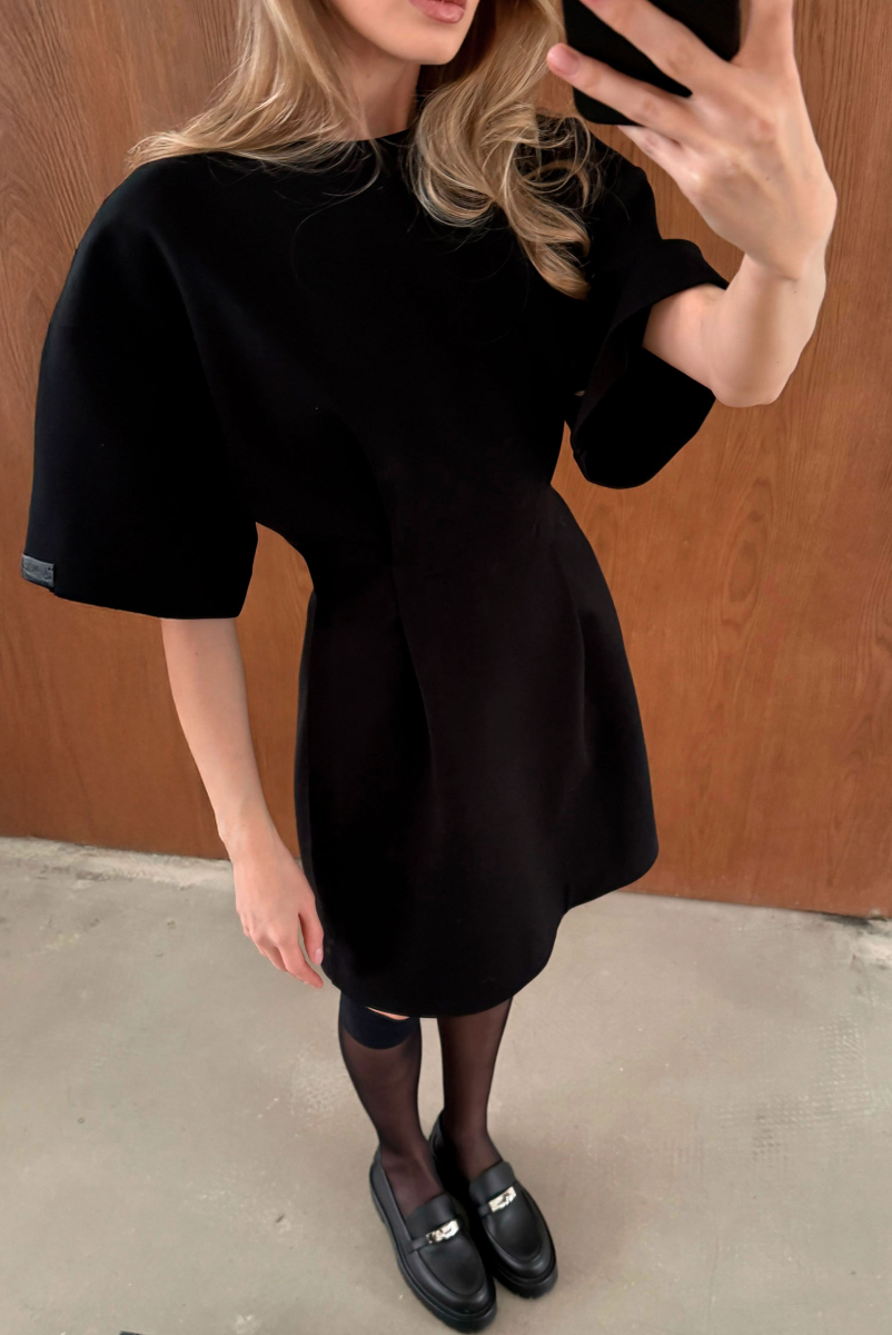 Платье с коротким рукавом (черное) Label .B, цвет: Черный, Dr.25.2.1538BLC купить онлайн