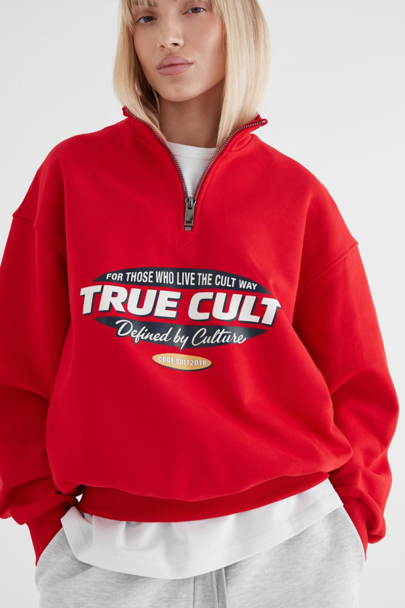 Анорак с принтом CULTBASE, цвет: красный,  купить онлайн