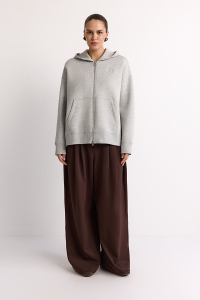 Худи из неопрена на молнии TOPTOP, цвет: серый, TT.054.15833.822 купить онлайн