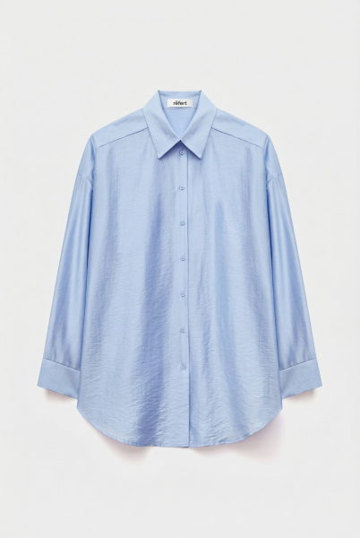 Рубашка оверсайз из вискозы REFERT, цвет: голубой, 12-3277/1-2511 купить онлайн
