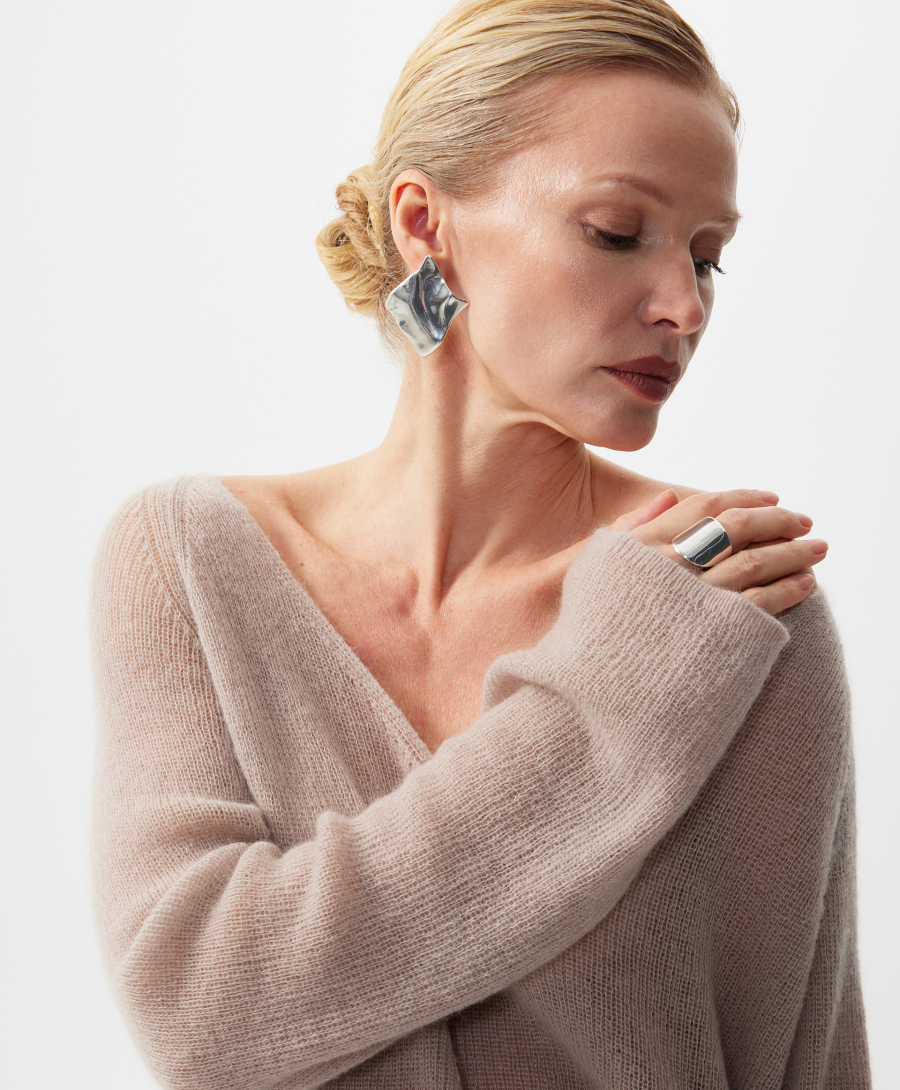 Джемпер вязаный тонкий GLVR, цвет: серый, 126G22GAC3119 купить онлайн