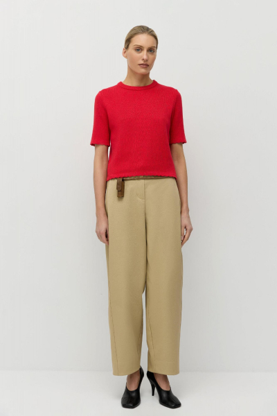 Джемпер-футболка с фигурным краем AROUND, цвет: красный, 219_123CA042 купить онлайн