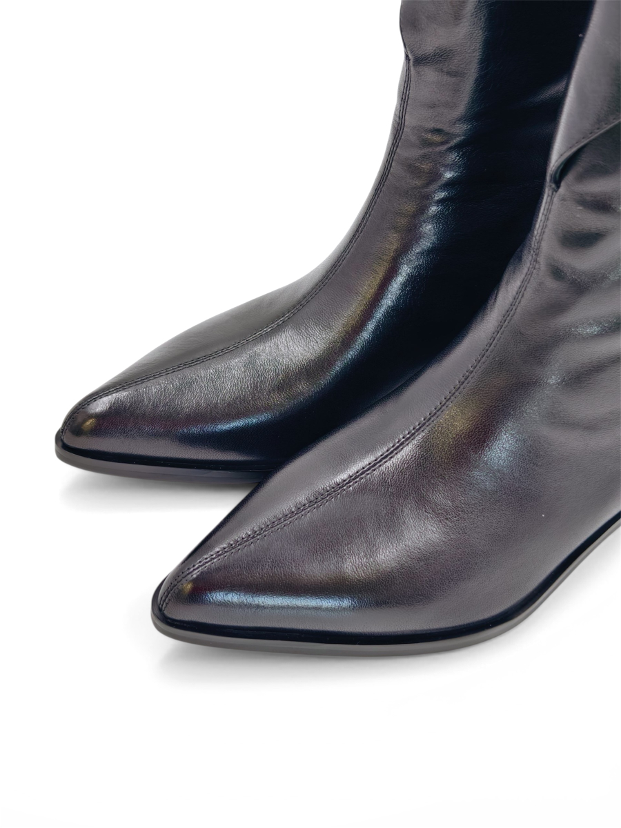 Ботинки демисезонные из натуральной кожи GRANDERA, цвет: Черный  купить онлайн