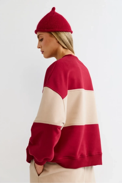 Свитшот в контрастных цветах Erist store, цвет: красный, НФ-00003172 купить онлайн