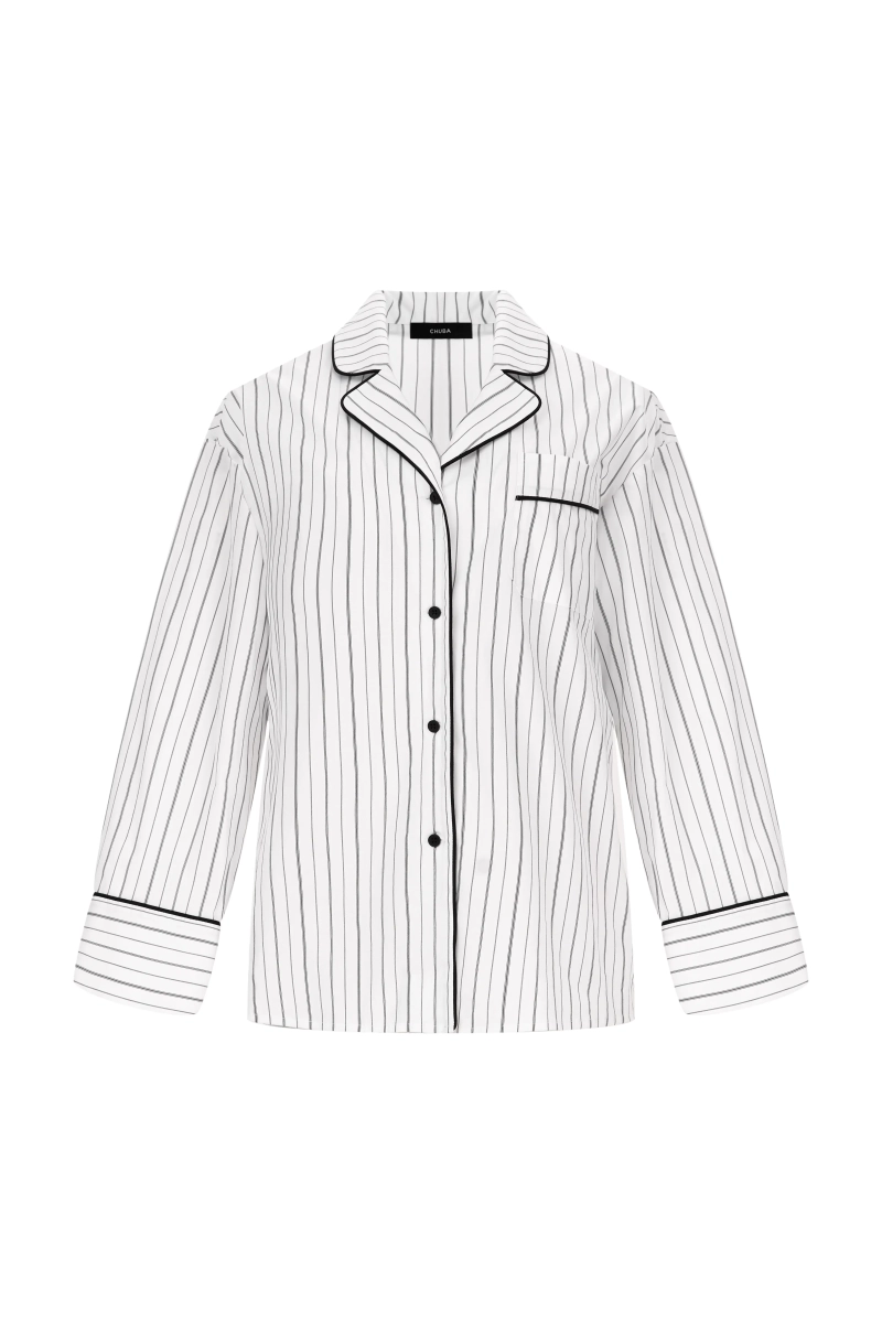 Рубашка "Stripe" CHUBA, цвет: белый/полоска,  купить онлайн Рубашка "Stripe" CHUBA, цвет: белый/полоска,  купить онлайн