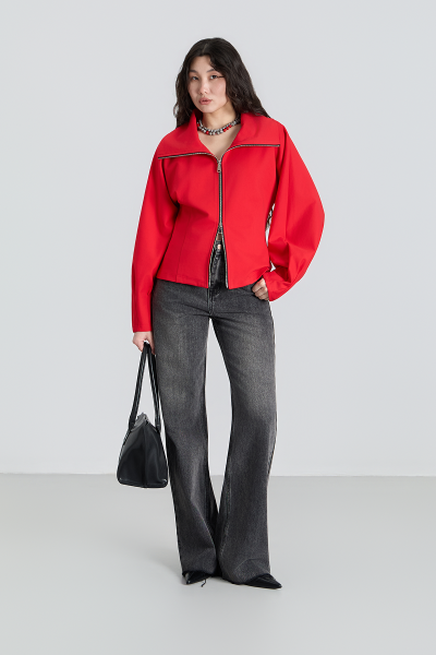 Джемпер на молнии MIA AIM, цвет: красный, MIA739 купить онлайн