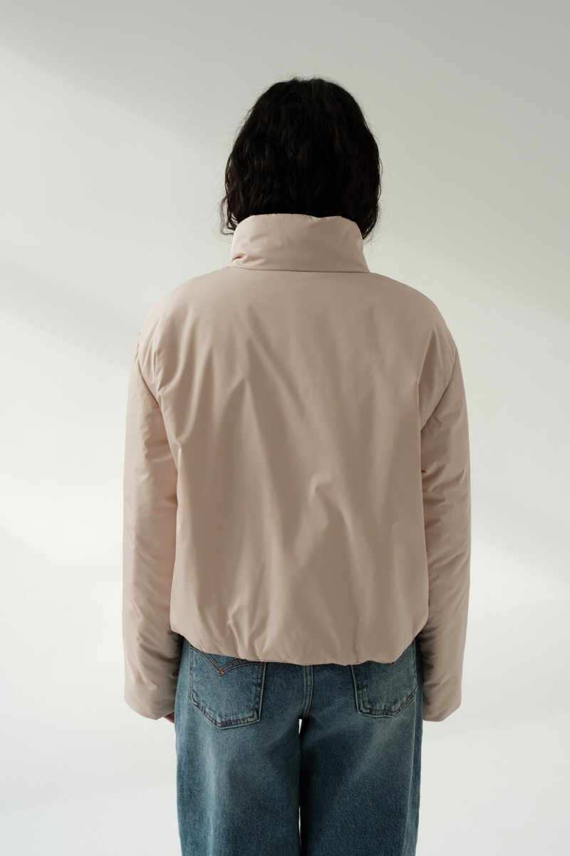 Укороченная куртка НИ ИМЕНИ, НИ ПОХОЖИХ, цвет: бежевый, 00-00000191 купить онлайн