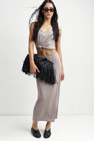 Юбка из лиоцелла ERISTSTORE, цвет: коричневый, НФ-00004065 купить онлайн