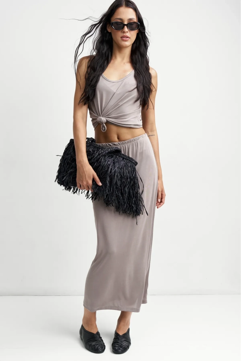 Юбка из лиоцелла ERISTSTORE, цвет: коричневый, НФ-00004065 купить онлайн