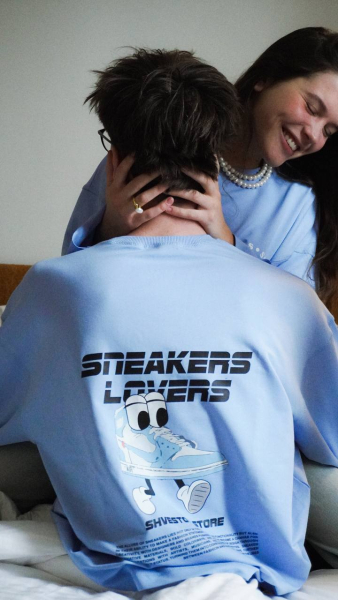 Лонгслив SHVETSOV STORE x LOVERS shvetsov store, цвет: голубой,  купить онлайн