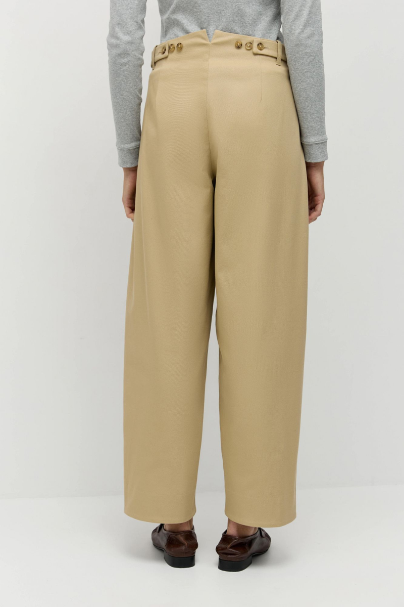 Брюки из итальянского хлопка AROUND, цвет: бежевый, 2816_46W01 купить онлайн