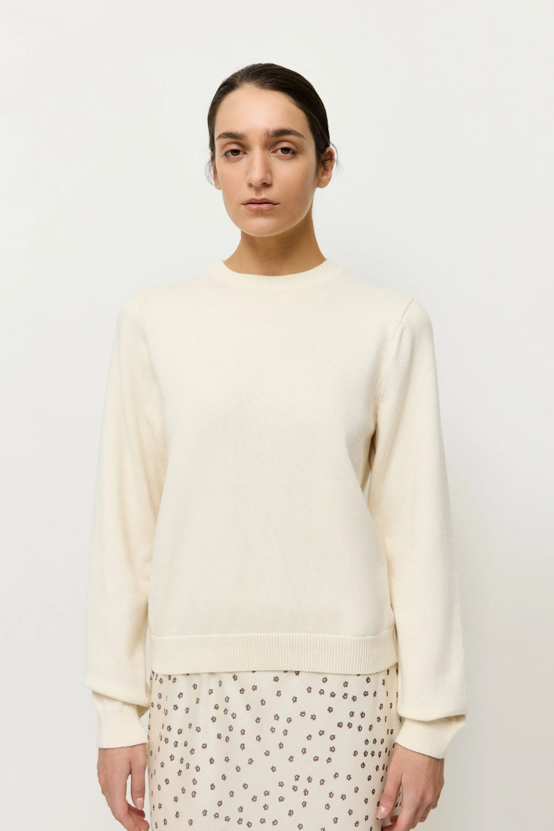 Джемпер из хлопка с кашемиром 2 в 1 AROUND, цвет: мультиколор, 219_132CC05 купить онлайн