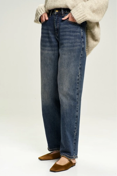 Джинсы BAGGY с потертостями Orange Erist store, цвет: синий, НФ-00000907 купить онлайн Джинсы BAGGY с потертостями Orange Erist store, цвет: синий, НФ-00000907 купить онлайн