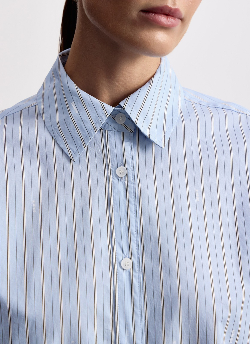 Рубашка из хлопка ALL WE NEED, цвет: голубой, 2603W1336-17 купить онлайн