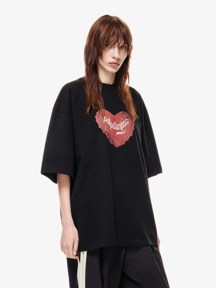Футболка оверсайз с принтом p.p.s., цвет: Черный, 1039.01.00.BLK купить онлайн