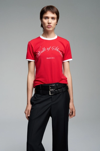 Футболка с принтом WALK OF SHAME, цвет: красный, TSH014/FW2526 купить онлайн