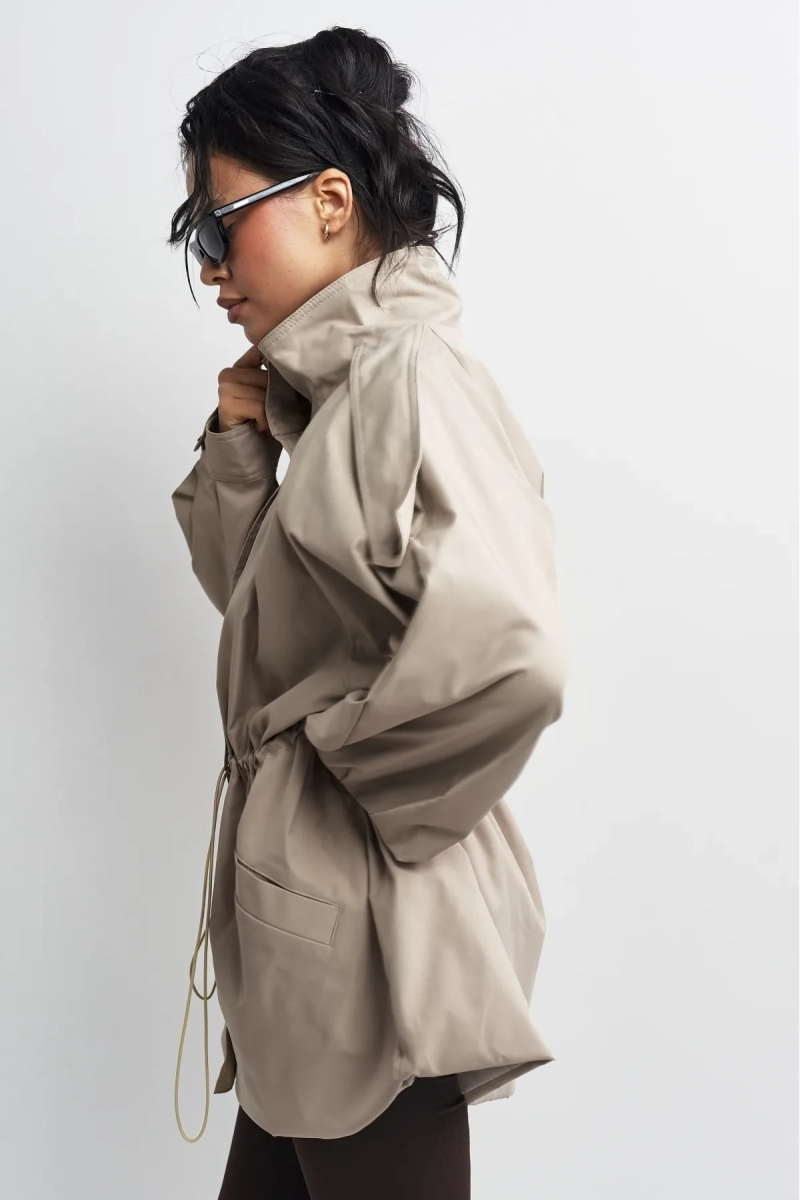 Куртка-реглан на кулиске Erist store, цвет: бежевый, НФ-00003512 купить онлайн