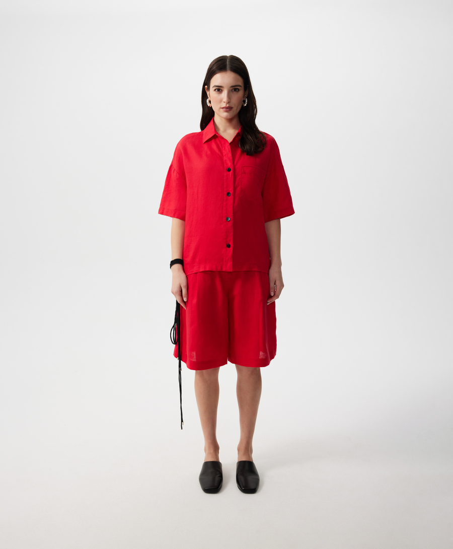 Блузка с коротким рукавом GLVR, цвет: красный, 126G25GAC2213 купить онлайн