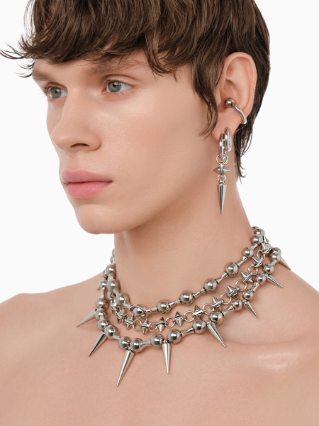 Массивное колье RUSHEV, цвет: Серебряный RSHV_N25_NC11 | новая мужская коллекция купить онлайн