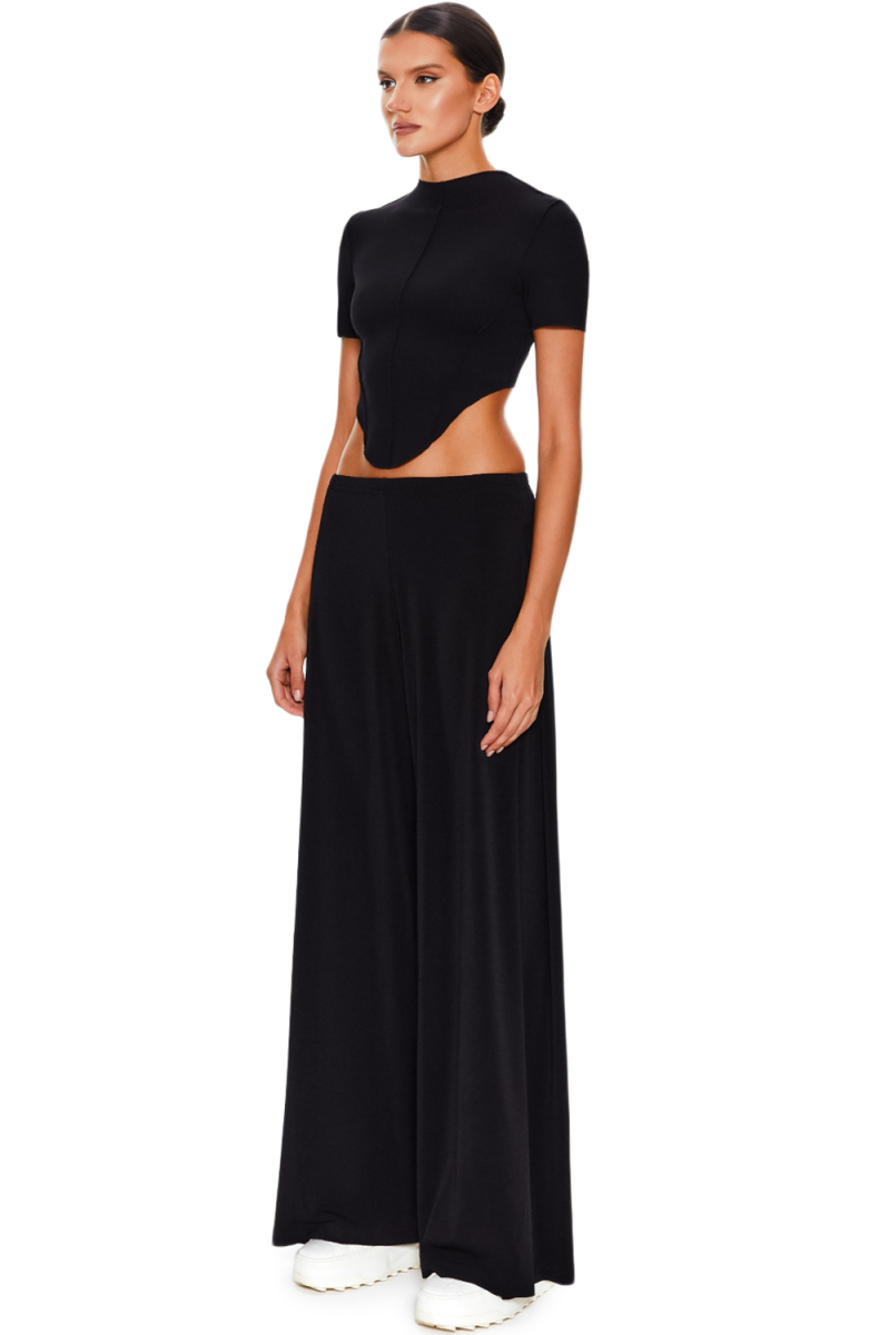 Брюки со складками по боковым срезам SODAMODA, цвет: Черный, 18300 купить онлайн