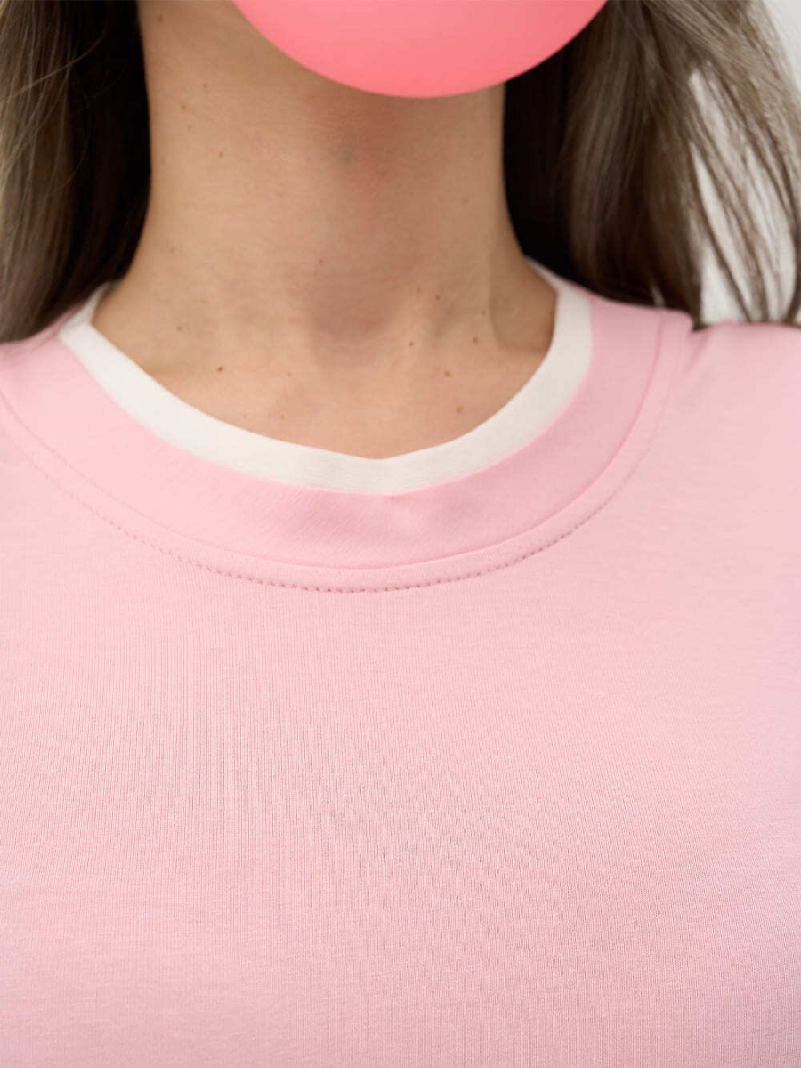 Лонгслив приталенный ONSI, цвет: розовый,  купить онлайн
