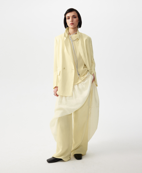 Платье макси комбинированное GLVR, цвет: Желтый, 126G24GAC2501 купить онлайн