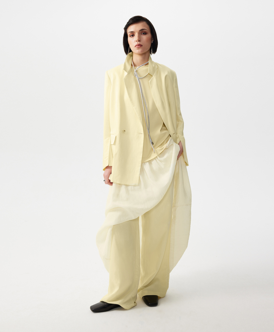 Платье макси комбинированное GLVR, цвет: Желтый, 126G24GAC2501 купить онлайн