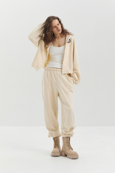 Худи из футера marte, цвет: бежевый,  купить онлайн