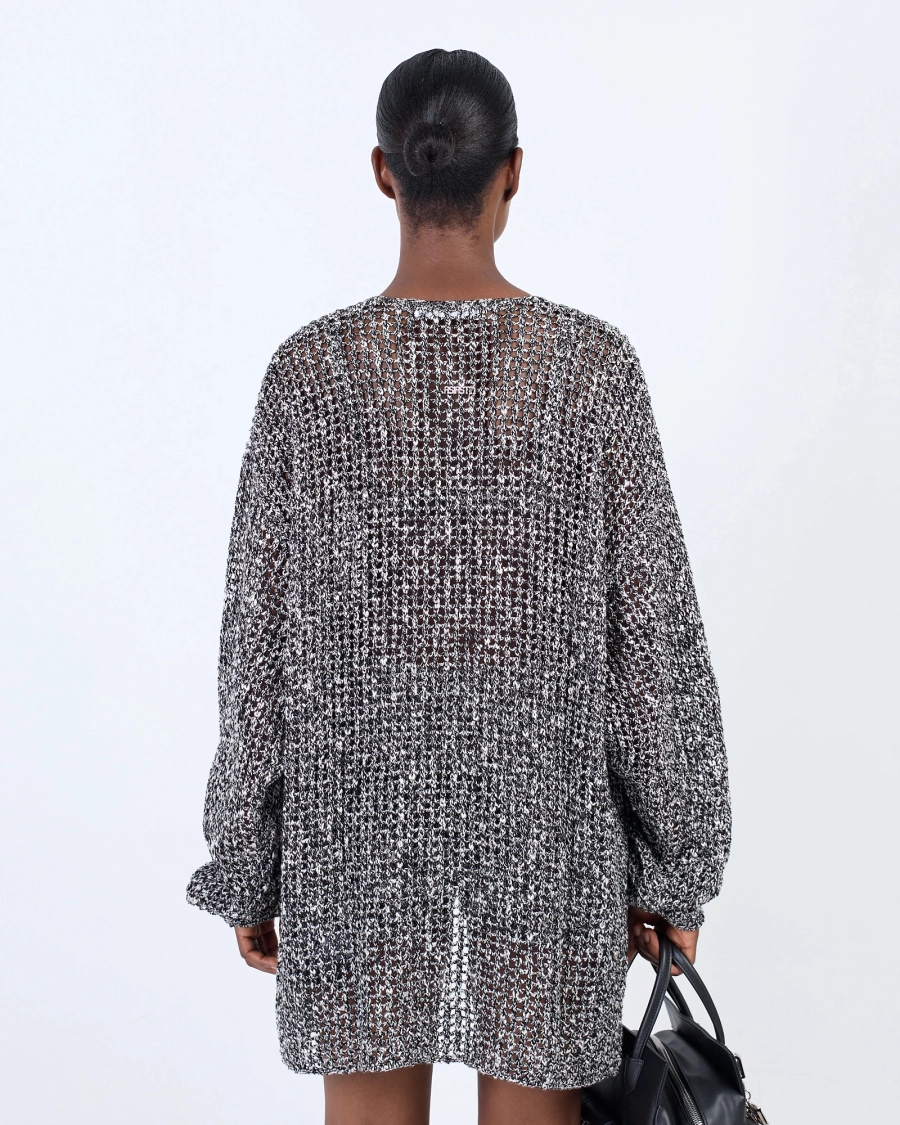 Кардиган вязаный удлиненный ASIA ST 71, цвет: Черный, Ast71.knit-cardy-lounge-black купить онлайн