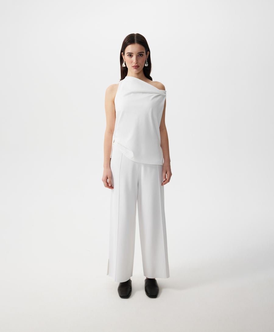 Топ с горловиной "качели" GLVR, цвет: белый, 126G21GAC1003 купить онлайн