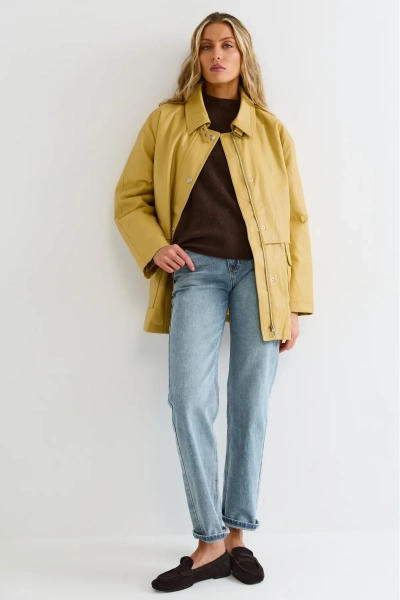 Утепленная парка из экокожи Erist store, цвет: Желтый, НФ-00003166 купить онлайн