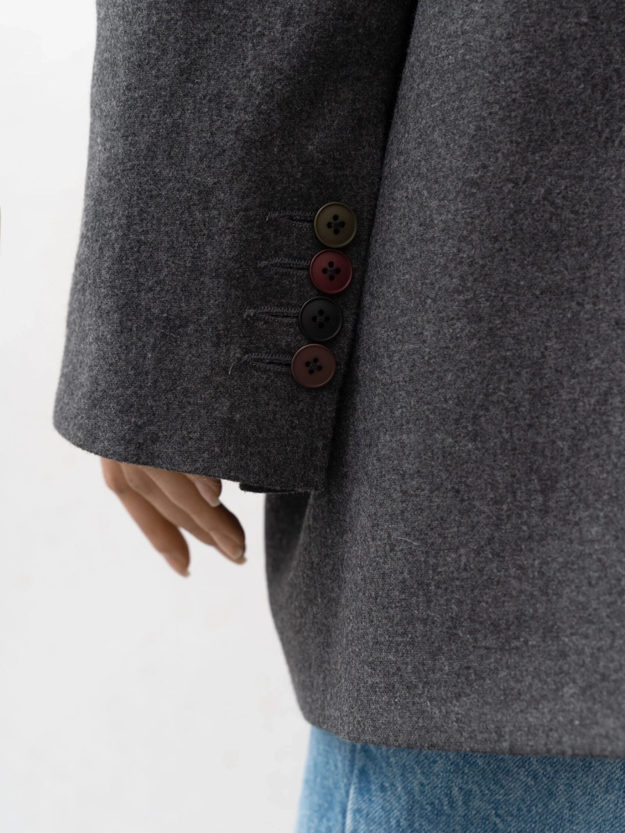 Пиджак oversize из шерсти TRES, цвет: серый, НФ-00002430 купить онлайн Пиджак oversize из шерсти TRES, цвет: серый, НФ-00002430 купить онлайн