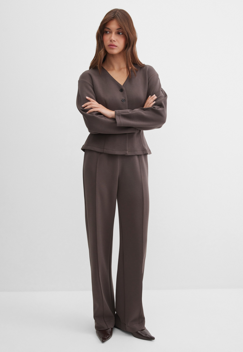 Кардиган из ткани интерлок Marou, цвет: коричневый Mar_26021401 | новая женская коллекция купить онлайн