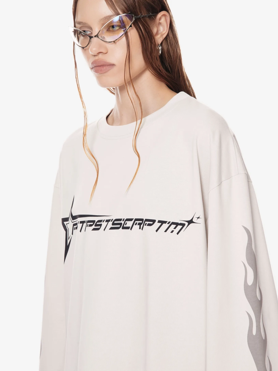 Лонгслив с потертым принтом p.p.s., цвет: белый, 1124.001.00.02.101 купить онлайн