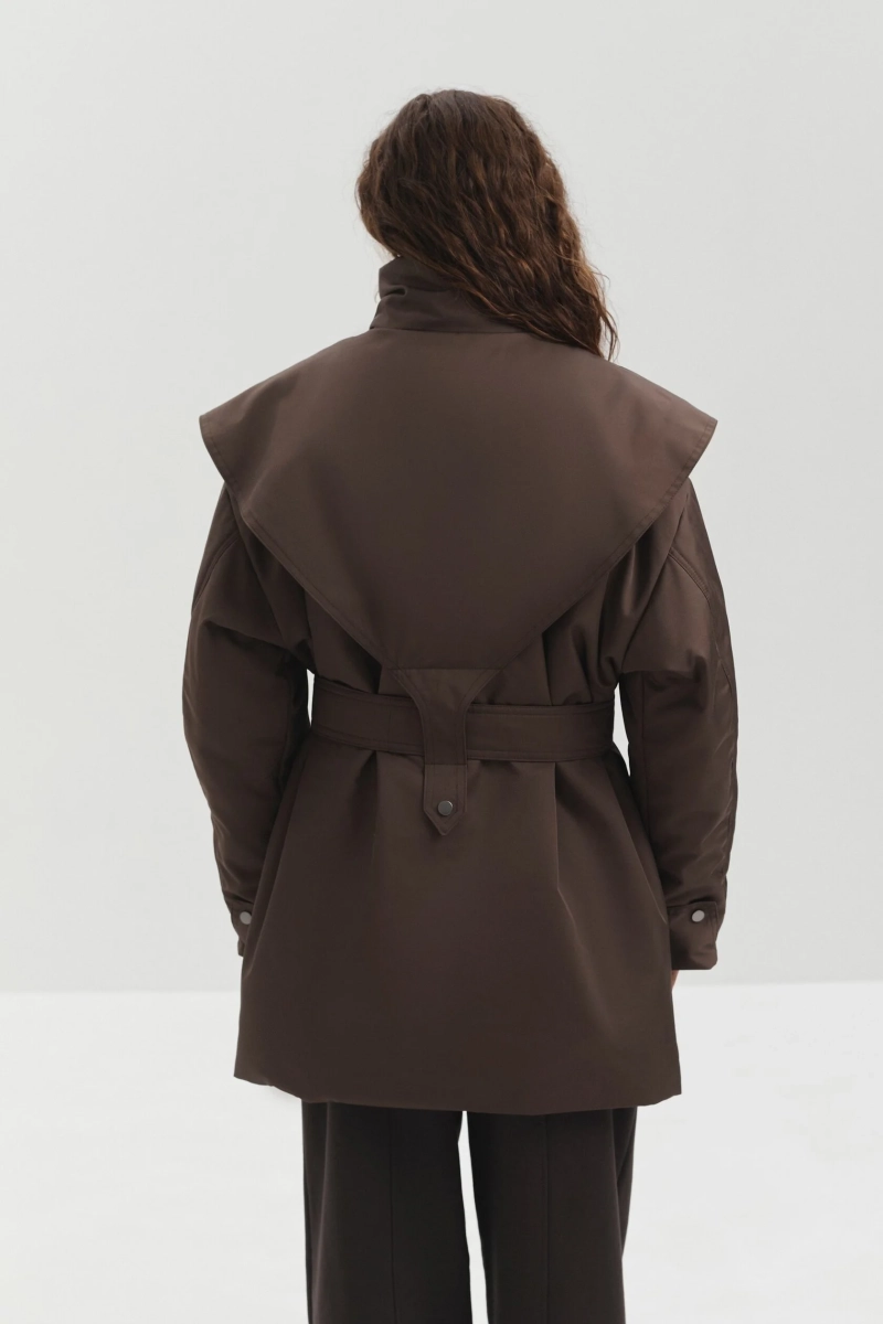 Куртка с воротником-стойкой marte, цвет: коричневый,  купить онлайн