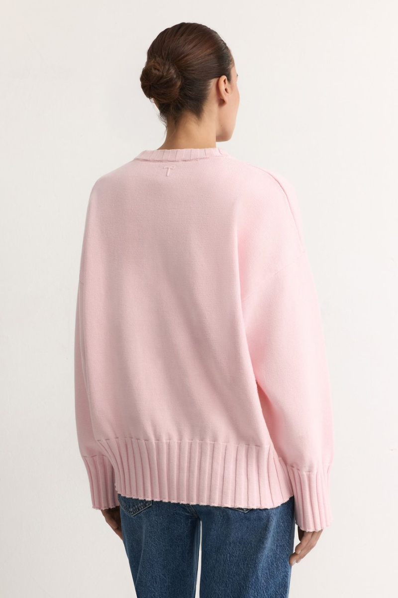 Джемпер с асимметричным низом TOPTOP, цвет: розовый, TT.050.18786.300 купить онлайн