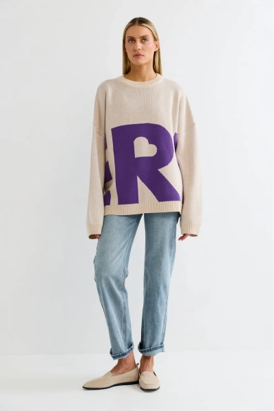 Джемпер c логотипом Erist store, цвет: фиолетовый, НФ-00003252 купить онлайн