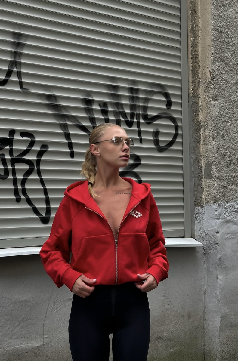 Худи на молнии укороченный RED Label .B, цвет: RED, Tp.01.3.59R купить онлайн Худи на молнии укороченный RED Label .B, цвет: RED, Tp.01.3.59R купить онлайн