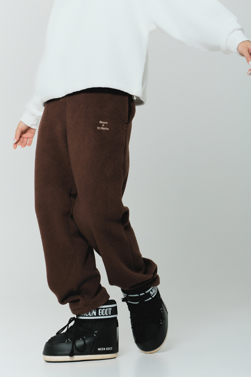 Брюки из трикотажа плюшевые Ricoco, цвет: коричневый, 7026/2 купить онлайн