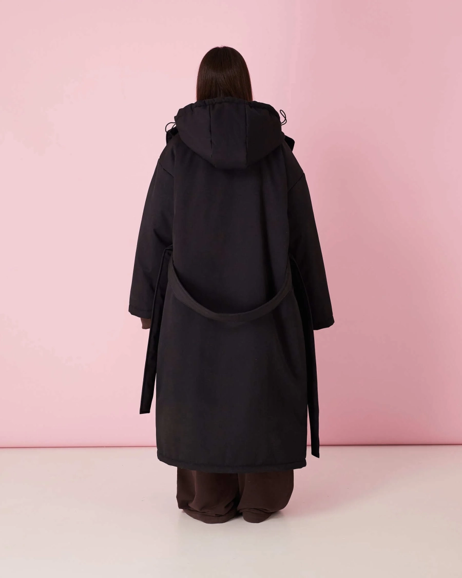 Плащ черный зима TABOO, цвет: Черный, PLBLACK купить онлайн