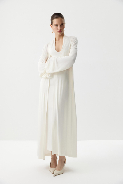 Кардиган удлиненный из вискозы Charmstore, цвет: белый, 219-52865-111 купить онлайн